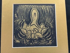 Gor Handprinted Lino Framed Print